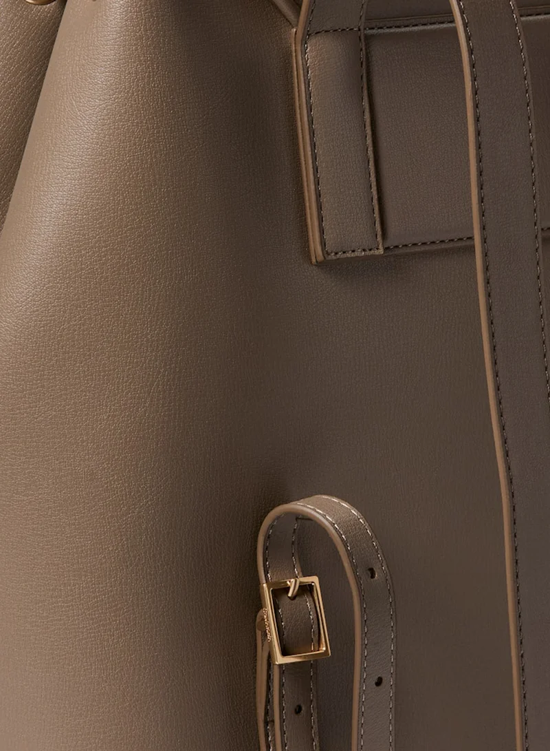 CALVIN KLEIN  Large Foil Logo Flap Backpack for Women | Best Price UAE